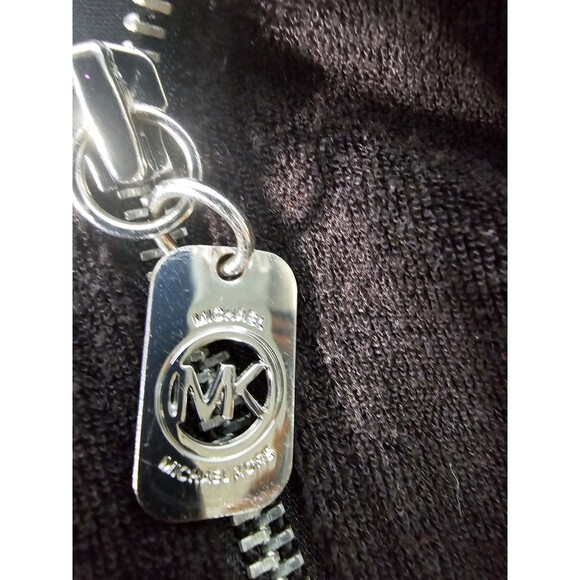 Michael Kors Womens Black Long Sleeve Pockets Full-Zip Size Large - Picture 5 of 5